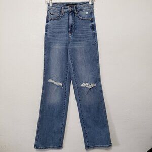 Judy Blue Tummy Control Knee Destroy Straight